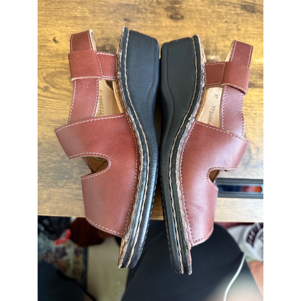 Finn Comfort Sandals Leather Brown EU 37 US 7 Adjustable Strap Comfort - Picture 8 of 8